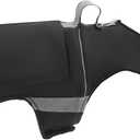 Dog Heated Warm Coat Jacket Pet Winter Black Vest Graphene Heat Lining Coat for Dogs Pet Outdoor Supplies(Not Included Batteries)(Small)