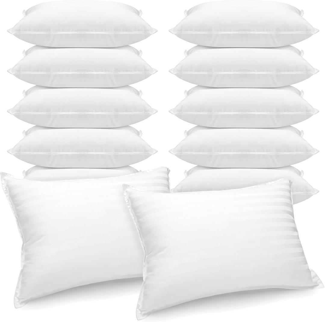 Sintuff Set of 10 Throw Pillows Bulk for Sleeping Bedding Soft Breathable Small Pillow Inserts for Bed, Sofa, Couch, and Travel(13 x 18 Inch)