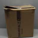 GREENSTELL Small Vanity Stool Chair with Storage and Folding Back, 13.4" x 15" x 30" Square Faux Fur Soft Ottoman, 4 Metal Legs with Anti-Slip Feet, Furry Padded Seat for Makeup, Bedroom, White