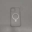 Telaso Magnetic for iPhone 13 Mini Case, Compatible with Magsafe with Magnetic Stand Ring Holder, Translucent Matte Back TPU Bumper Military Grade Protective iPhone 13 Mini Phone Case, Frosted Clear