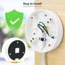 30ft/9M Power Cable with Adapter and Plug-in Mount Compatible with Blink Floodlight Cam, eufy Floodlight E340, Electrical Box with Weatherproof Cord-(2in1 Mount & Cord Set)