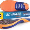 Dr. Scholls Advanced Pain Relief Insoles for Men Women, Heavy Duty Orthotics Inserts for Work Shoes & Boots, Plantar Fasciitis & Arch Support, Flat Feet, Shock-Absorbing, Supports up to 340 lbs (G) MEN 10.5-11 | WOMEN 11.5-12)