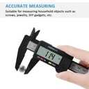 Digital Caliper, Adoric 0-6" Calipers Measuring Tool - Electronic Micrometer Caliper with Large LCD Screen, Auto-Off Feature, Inch and Millimeter Conversion (Black)