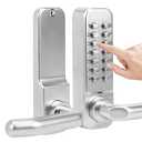 Mechanical Door Lock Push Button Digital Code Keypad Keyless Entry Door Lock Zinc Alloy Home Security Door Handle Lock (No Battery Required)
