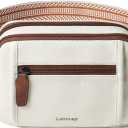 LATMAP 3L TRIPLE ZIP Fanny Packs Belt Bag For Women Men Crossbody Waist Pack Sling Chest Bum Travel Bag Purse Faux Leather Fashion Cute, Beige