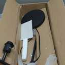 Floor Lamp for Living Room with 3 Color Temperatures Standing Lamp with Adjustable Beige Linen Lampshade Tall Lamps for Bedroom Office Classroom Dorm Room, 9W LED Bulb Included, Black