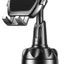 TOPGO Car Phone Mount, Cup Phone Holder for Car [Secure & Stable] Cup Phone Holder Cell Phone Automobile Cradle for iPhone 16 and More Smart Phone -Black