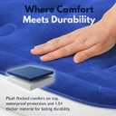 King Koil Air Mattress Queen with Built-in Pump, 20” Raised Airbed | Luxury blow up mattress for guests & home • Inflates in 2 minutes • 650 lb capacity • Patented high-speed pump