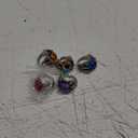 Gothic Stainless Steel Evil Eye Rings Vintage Biker Punk Dragon Claw Gem Stone Ring (5pcs set)