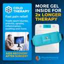 Cold Therapy Reusable Gel Pack with Secure Wrap for Instant Relief of Back Pain, Sore Shoulders, Swollen Knees - Ideal for Injuries, Arthritis, Sprains, Aches, and Surgery Recovery