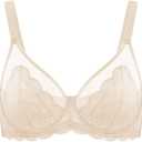 HSIA Minimizer Bras for Women Large Bust Full Coverage Lace Plus Size Bra - Mermaid Scales (L)