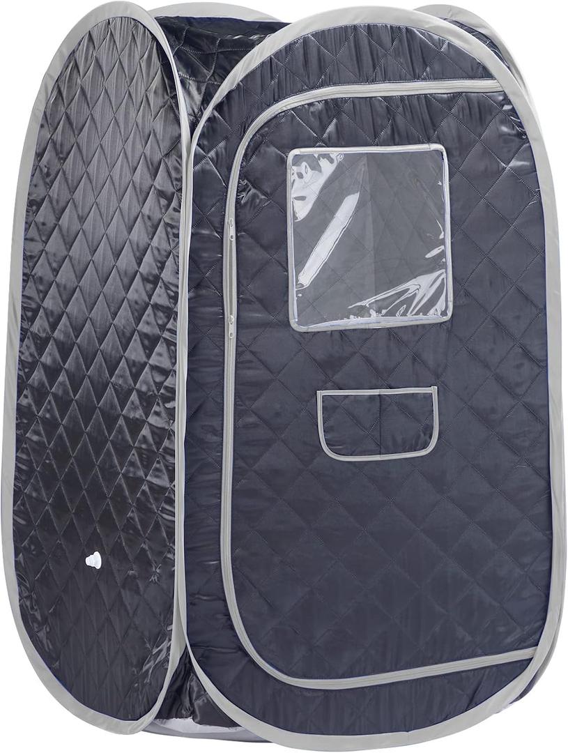 Portable Sauna Tent, Foldable One Person Full Body Spa for Detox Therapy Without Steamer - BlackG
