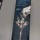 BARE BARREL Insulated Cocktail Shaker Set | Double Wall Stainless Steel | Martini Shaker for Home Bar Bartending | Built-in Drink Measure System & Strainer, Travel Bag, Recipes | Gift Set (A. Silver)