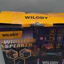 Wilody Speakers Bluetooth Wireless, 100W Loud Outdoor Speaker with Bass, IPX7 Waterproof Floatable, 20H Playtime, Wireless Charge, TWS, RGB Light, Portable Speaker for Work, Garage, Outdoor (Black)