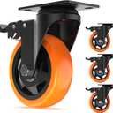 Caster Wheels,4 Inch Heavy Duty Casters with Brake,Set of 12
