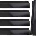 Set of 5 Heat Plate Shields for Brinkmann 810-3660-S, 810-2511-S, 810-2512-S Grill Replacement Parts, 15 3/8" Porcelain Steel Gas Grill Heat Tent Flame Tamer Replacement for Uniflame, Aussie.