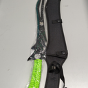 REAT Ninja Sword with Sheath, 26" Fantasy Full Tang Desgin,440 Stainless Steel Blade with Black Coating,Non-silp Cord-Wrapped Handle,Real Swrods for Adults (Green)