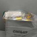 GATHER 350PCS Gold Plastic Plates - White and Gold Disposable Plastic Dinnerware Set Include 50 Dinner Plates, 50 Dessert Plate, 150 Silverware, 50 Napkins, 50 Cups for Party & Wedding