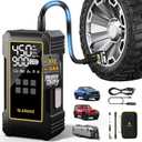 OlarHike Powerful 12000mAh Heavy Duty Tire Inflator Portable Air Compressor, 7X Faster, 150PSI Dual Power 12V&Cordless Air Pump for Car Tires, Pickup Trucks, Jeeps, SUVs & RVs. Digital Pressure Gauge
