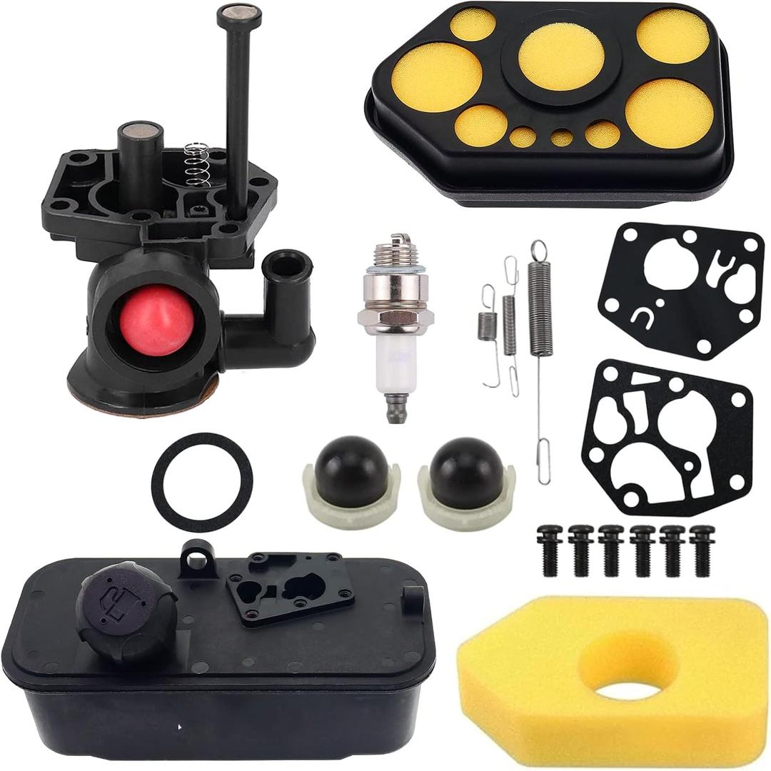 795477 Carburetor with 494406 Fuel Tank for Replaces 795469 794147 699660 794161 498811 498809 498809A Carb with Primer Bulb
