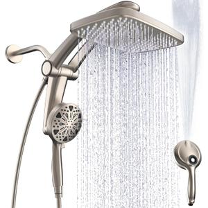 Rain Shower Head with filtered Handheld High Pressure rainfall Shower Heads with Handheld Spray Combo Adjustable one-piece stand daul shower head Built-in Magnetic Docking and Power Jets