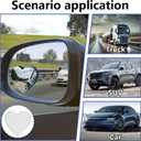 Heart Shaped Blind Spot Mirrors  4PCS Stick-On Adjustable Small Convex Mirror, Universal Fit for Cars & SUVs, Cute Heart Shaped Blind Spot Mirror Design for Safety