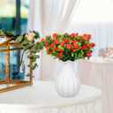 Cabilock 6pcs Fake Strawberry Plant Decor Artificial Strawberry Branch Simulated Fruit Stem Flower Bouquet for Home Wedding Table Decor