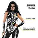 Morph - Women's Skeleton Bodysuit Costume - Sleeveless Halloween Skeleton Outfit for Women - Spooky Party Wear (XX-Large)
