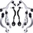 HAWK BROTHER 8Pcs Suspension Kit Front Left Right Upper Lower Forward Rearward Control Arm w/Bushings Ball Joint Replacement for 2007-2015 Lexus LS460 RWD -4861059095 4861059135 MS861076