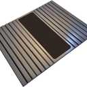 U/R Bamboo Wood Sofa Arm Tray for Couch, Flexible Sofa Tray, Couch Arm Table, Perfect for Drinks, Snacks, Remote Control or Phone, Grey Color