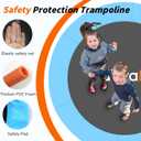 Ativafit 60'' Rebounder Trampoline Indoor Outdoor for Kids Ages 1-8, 5 FT Recreational Toddler Trampoline with Safety Enclosure Net Gifts with Basketball Hoop Dartboard Ocean Bal