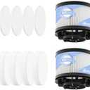 LEVOIT LVAC-200 Vacuum Cleaner Replacement Filter, 4 Pre-Motor Filters 2 Post-Motor Filters, White