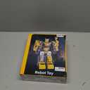 5 in 1 Transform Magnetic Construction Robot Toys Gifts for 3 4 5 6 Year Old Boys Kids, Easy DIY Assembly, Transforming Trucks Toys for Boys Kids, Ideals 3 4 5 6 Year Old Boy Birthday Gift (Yellow)