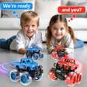 iValea Monster Trucks Toys for Toddlers Boys: Light-up Wheels for Kids Age 2-4 Years Old,Toy Car for Kid Ages 3-5,Boy Cars to 3-6,Toy Truck for Toddler 1-3,Jam Birthday Gift for Children 1-3