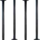 GeilSpace 24" Industrial Pipe Table Legs, Metal Pipes and Flanges for Custom Vintage Tables and Furniture, Rustic DIY Desk Legs, Shelf Support, Set of 4 (1" 24", Black)
