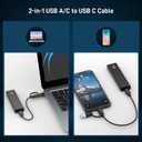 M.2 NVMe SSD Enclosure, Tool-Free Installation, USB 3.2 Gen 2 (10 Gbps) to NVME M-Key/(B+M) Key PCIe NVMe Adapter Support UASP and Trim, for SSDs 2230/2242 /2260/2280