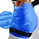 Atsuwell XL Hip Ice Pack Wrap, Gel Cold Pack for Hip Care, Reusable Ice Pack for Hip Replacement, Soft Plush Lined Cold Compress for Hip, Knee, Back, Blue