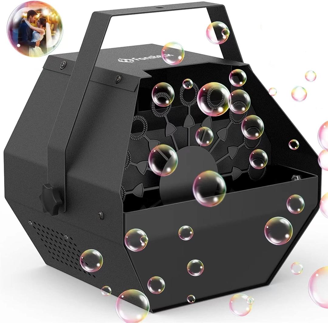 Fansteck Bubble Machine, Wireless Automatic Metal Bubble Machine, Upgraded High Efficiency Quiet Motor, with More Than 10000 Bubbles, Suitable for Indoor and Outdoor