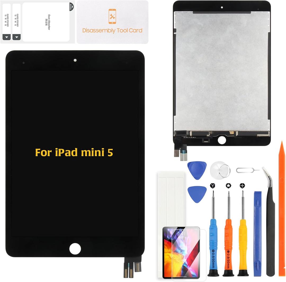 A-MIND Screen Replacement for iPad mini 5 2019 LCD Display Touch Screen Digitizer Assembly Compatible with A2133 A2124 A2126 A2125 (Black)