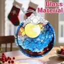 Christmas Ornaments: Stained Glass Ornament, Christmas Tree Ornament, Hanging Ornaments for Home Decor & Xmas Tree Decorations Exquisite Holiday Decor, Gifts & Holiday Present - Full Moon