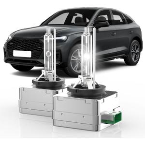Fit for Audi A4 S4 A3 A5 S5 A6 A7 A8 Q5 Q7 Allroad Quattro D3S HID Xenon Headlight Bulbs, 350% Brightness, Low Beam Light Bulb, 6000K Cool Bright White, Plug-N-Play, Pack of 2