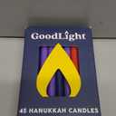 GoodLight Hanukkah (Chanukah) Candles | 45 Minute Burn Time | Dripless Paraffin Free Menorah Candles (45 Count) (Rainbow)