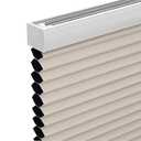 Changshade Cordless Cellular Shades, Blackout Honeycomb Shades for Windows, Pull Down Pleated Blinds, Easy to Install for Indoor Windows and French Doors, 36" W x 48" H, Beige