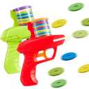 Sumind   Foam Disc Shooter Disc Launcher Zip Shot Shooter Blasters for Birthday Gifts Family Gatherings Games Outside Yard Activities (Red,Green)
