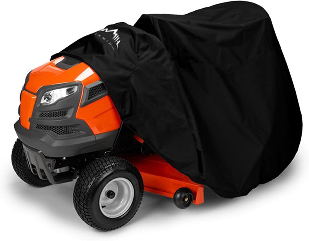 Himal Outdoors Riding Lawn Mower Cover waterproof Heavy Duty 420D, Universal Fit for Tractor Decks up to 54", Windproof Buckles & Velcro Design, Turn Mower Cover for Outdoor Storage