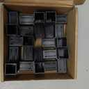 8 PCS 1''/25mm Plastic Square Tube Connector, 3-Way Side Outlet Elbow 90 Degree L-Shaped Pipe Fitting, Suitable for OD 25mm/1'' Square Tube, Corner Joint Connector for Shelf, Fence, Handrails (Black)