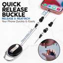 Phone Assured Retractable Phone Tether Durable Clip-On Leash for Anti-Drop & Anti-Theft Security