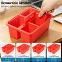 2 x6 Pack Classroom Caddy, Plastic Caddies with Handle & Removable Dividers