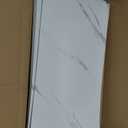 Haimin Wall Panels Peel and Stick 10 Pieces 23.6x11.8in (19.4 Sq. Ft. Coverage) Lightweight Backsplash Marble Look Tile (not Real Marble) Ideal for Kitchen Bathrooms Living Rooms Bedrooms (White-JSB)