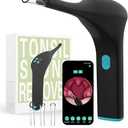 Voraiya Electronic Tonsil Stone Remover Upgraded Version, Built-in Camera and LED Light, 5-Level Suction and 2 Suction Modes Tonsil Stone Vacuum Cleaner, Oral Care Tool, Tonsil Stone Removal Kit